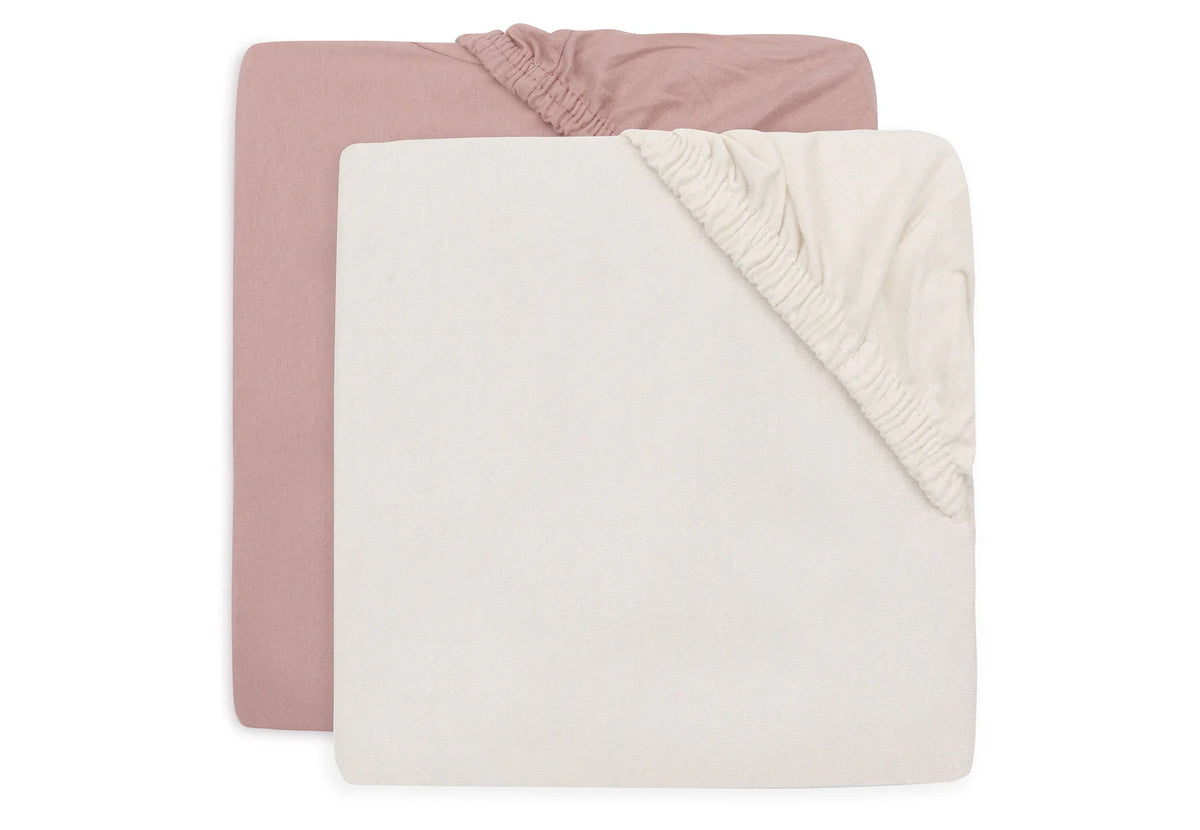 Jollein, Aluslakana 2-pack, 60x120cm, Wild Rose&Ivory
