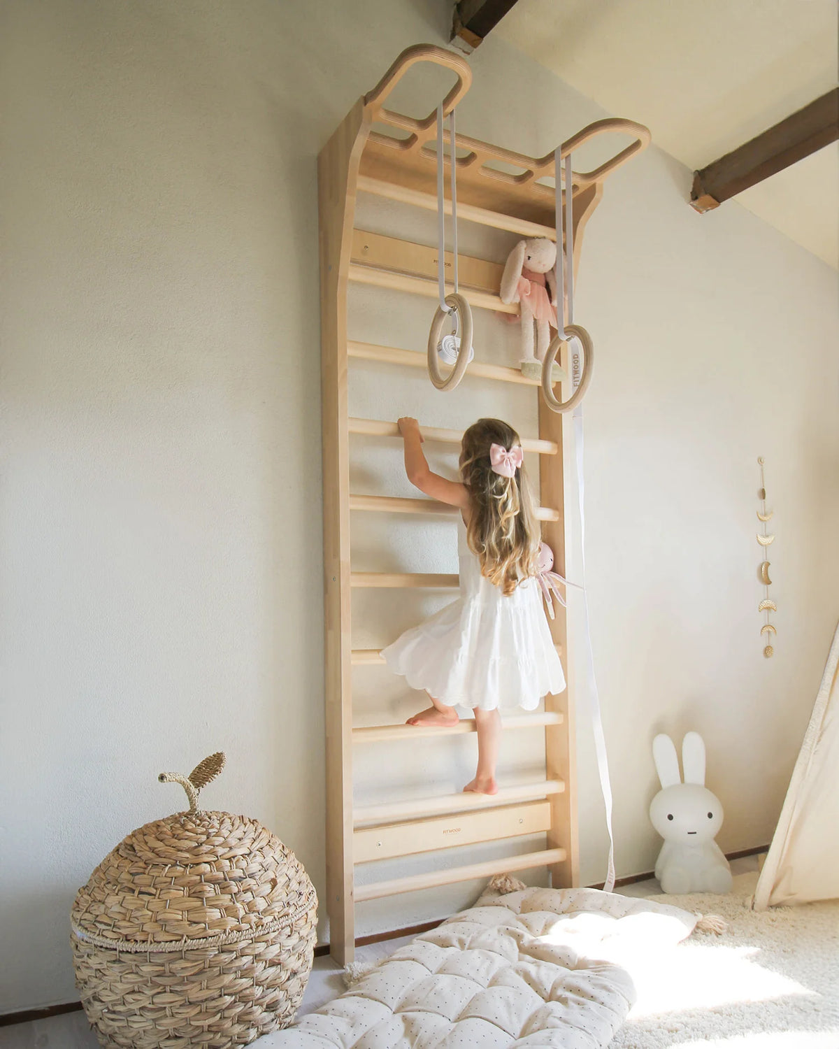 FITWOOD, Wall bars AARNI, White/Birch