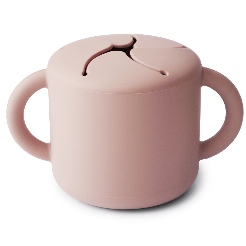 Mushie, Silikoninen Snack Cup, Blush
