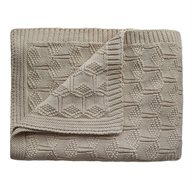Mushie, Baby Blanket, Honeycomb Beige