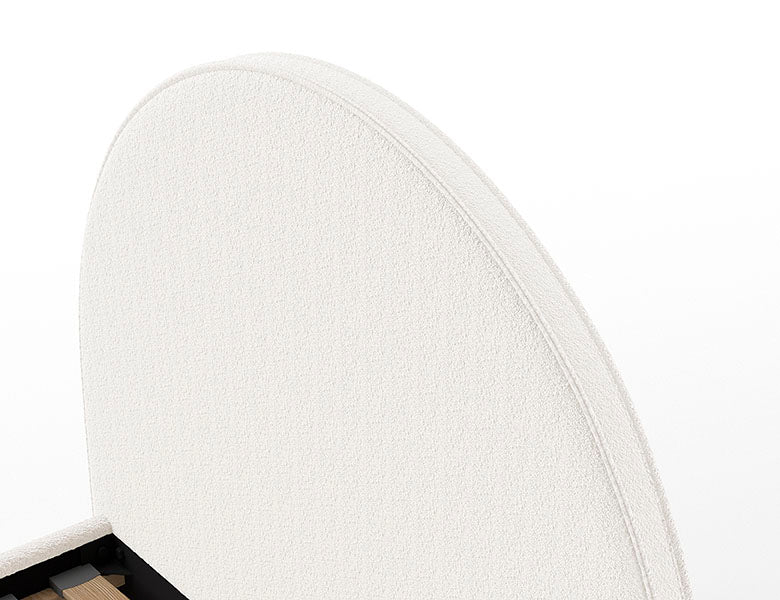 Vipack, Moon Bed 90x200, Boucle White