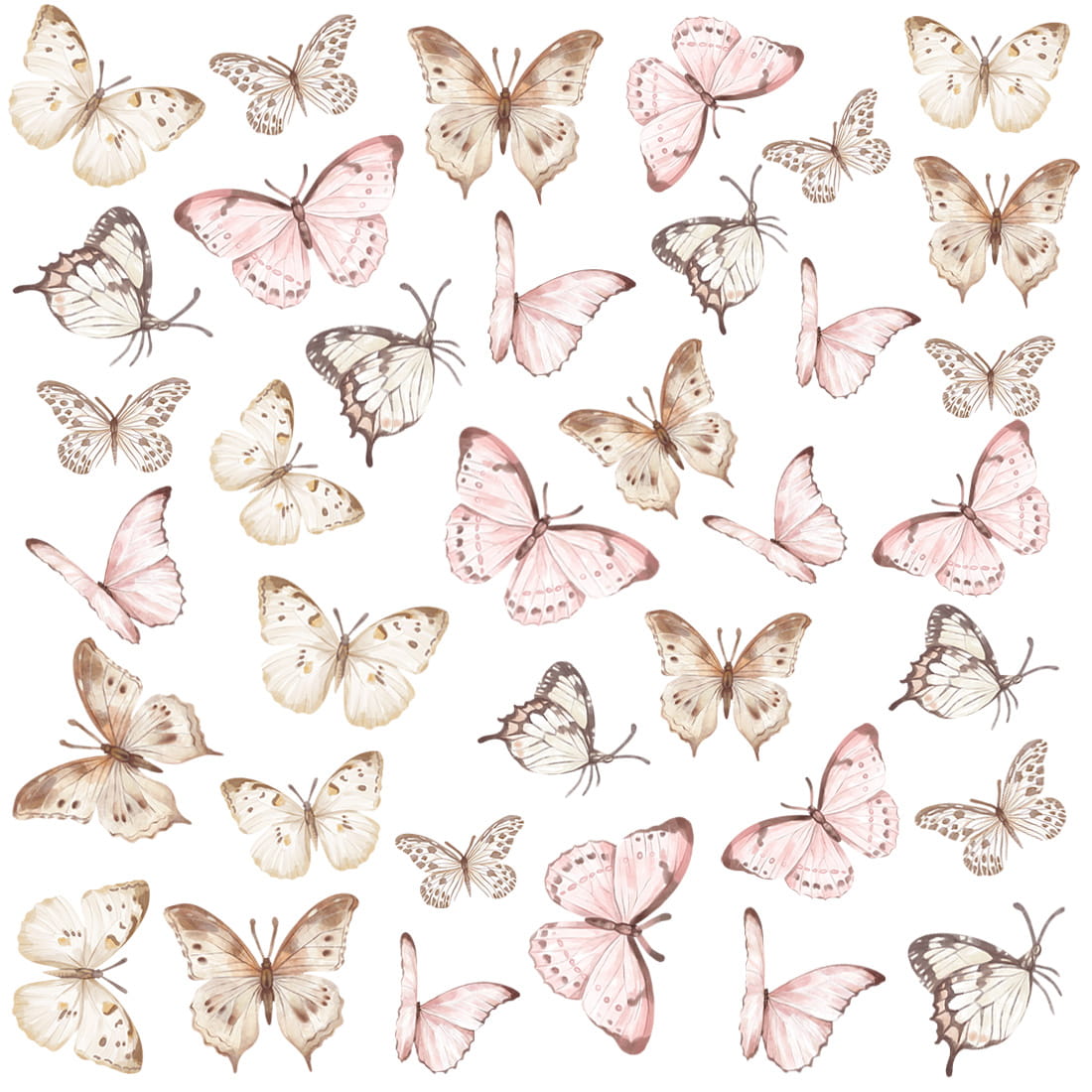 Pastelowe Love, Seinätarra Setti, Butterflies
