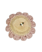 Planet Bee, Floor pillow, Pink Daisy