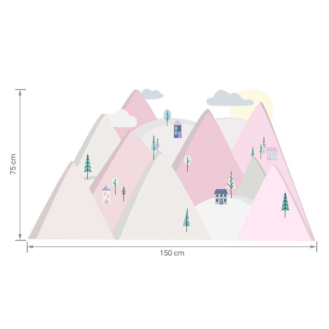 Pastel Love, Wall Decal, Blue Mountains