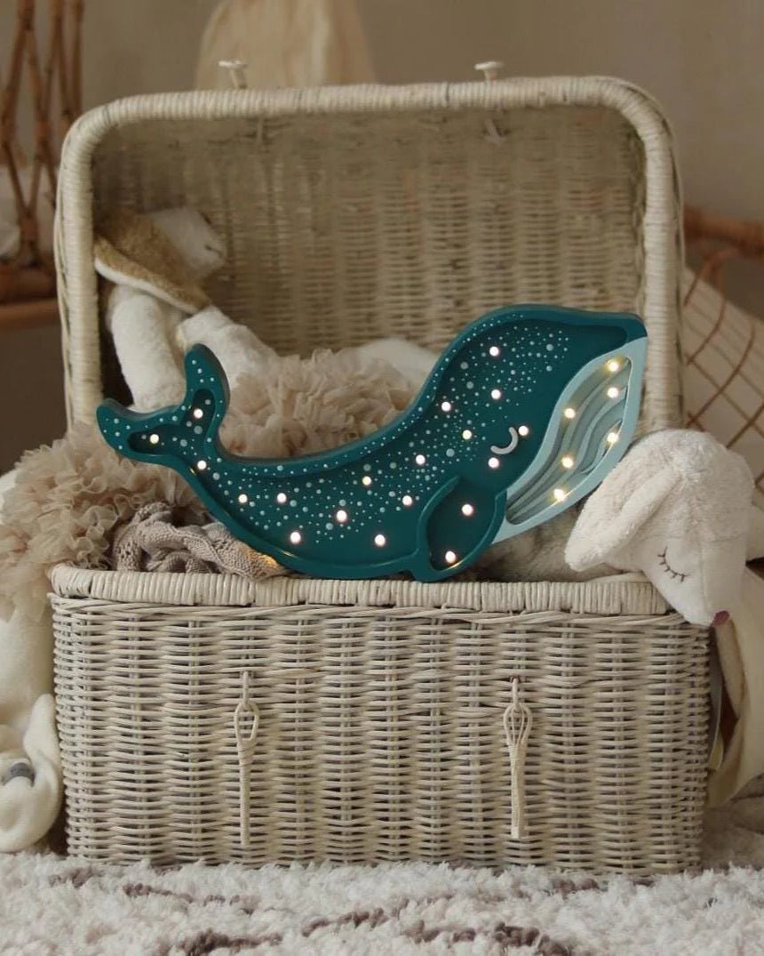 Little Lights Night Light, Whale Galaxy Teal