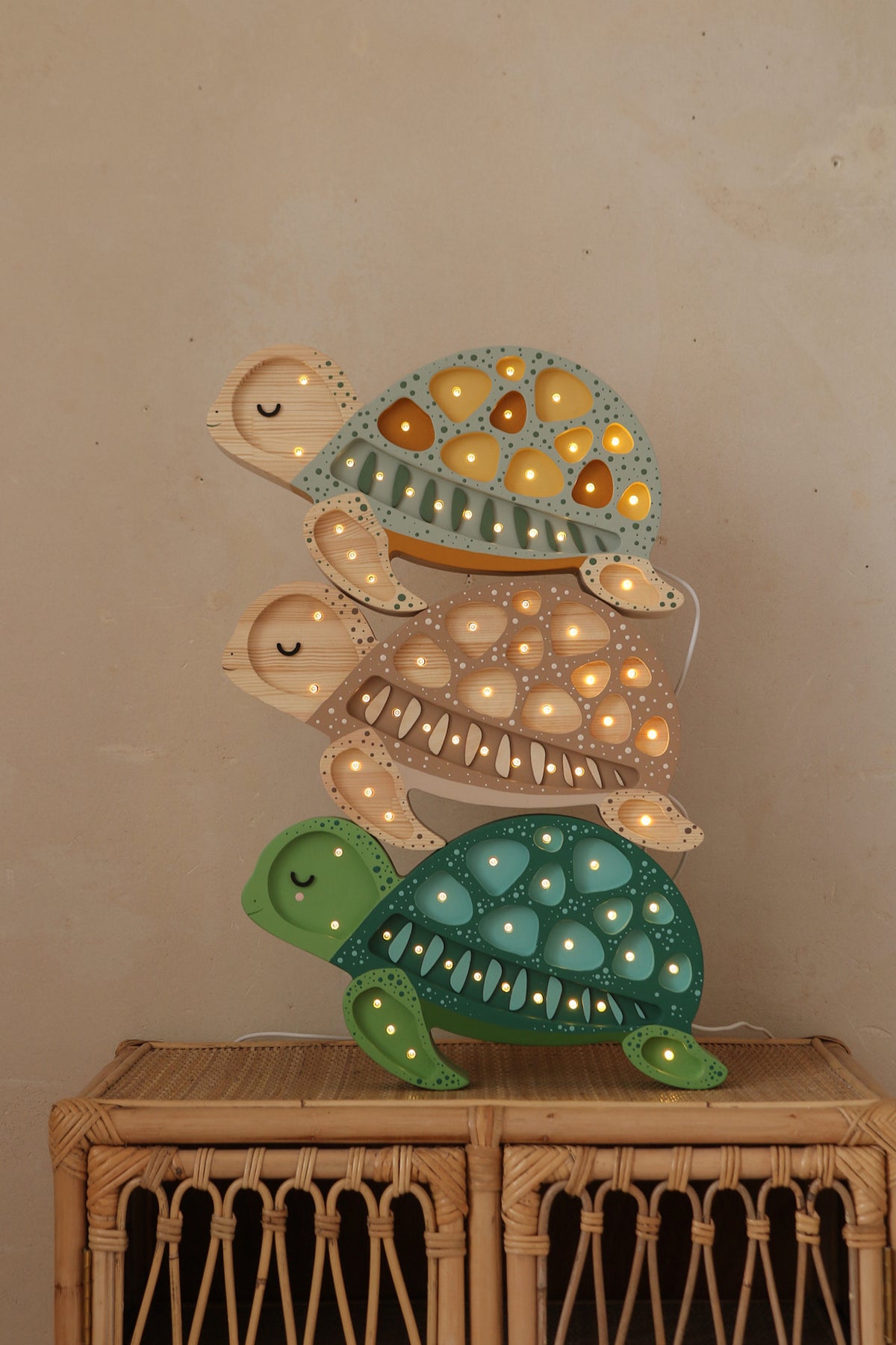 Little Lights Night Light Turtle, Galapagos Sage