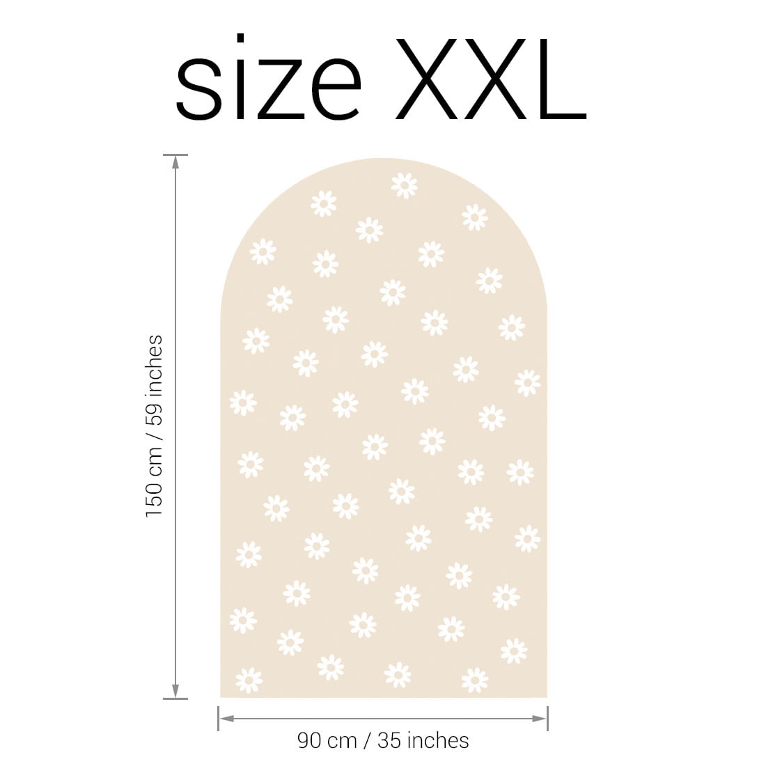 Pastel Love, Wall Decal Arch, Latte Daisies