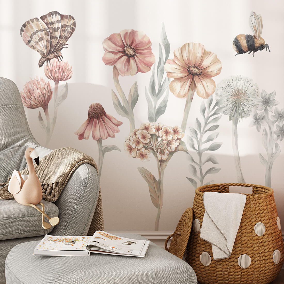 Pastelowe Love, Seinätarra Setti, Wildflowers 1