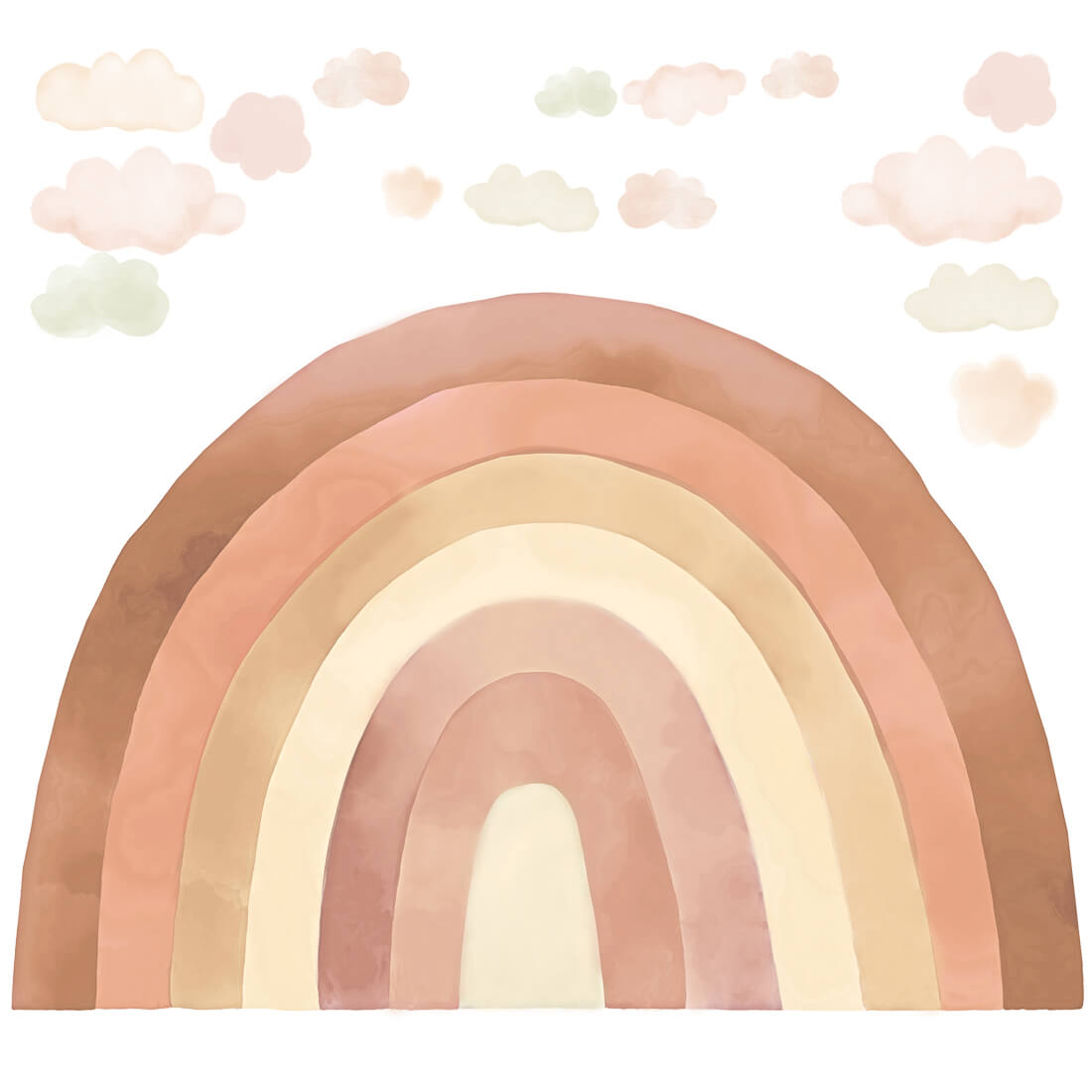 Pastelowe Love, Seinätarra, Rainbow Beige XL