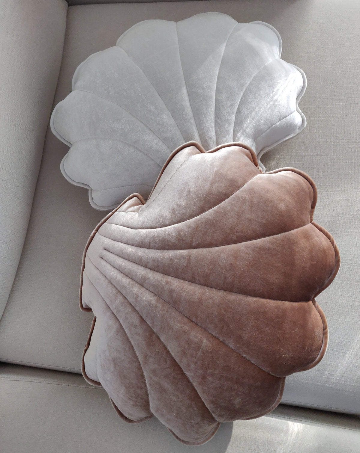 Moi Mili Decorative Pillow Small, Velvet Shell "Beige Pearl"