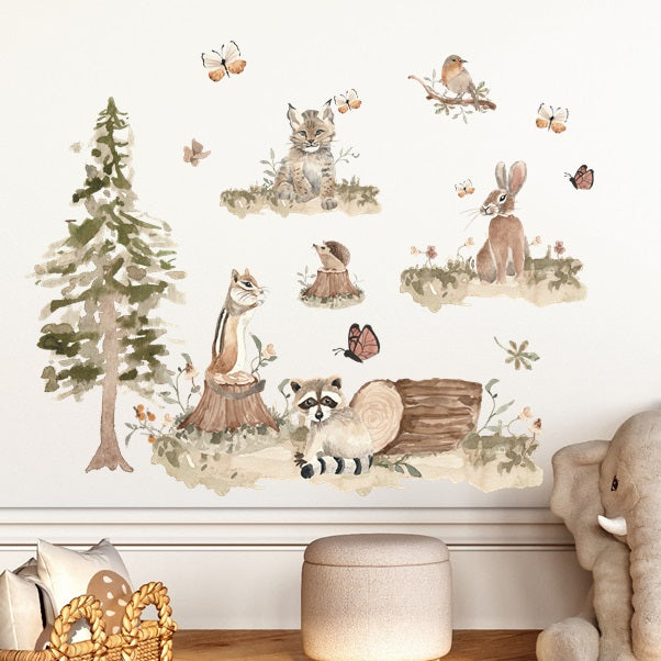 Wall sticker Set 140x140 cm, Forest Stories 1