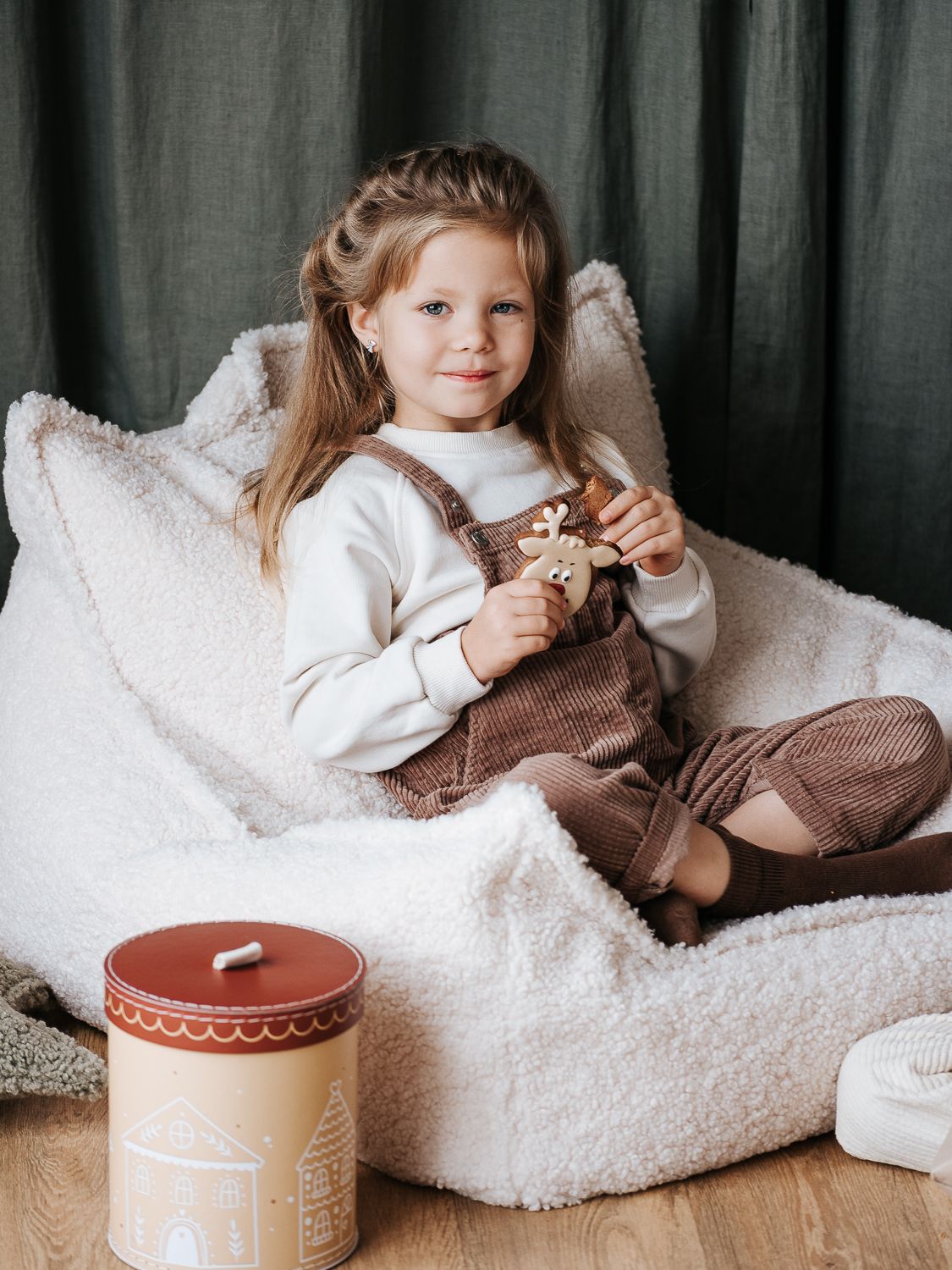 Wigiwama Beanbag, Teddy Cream White