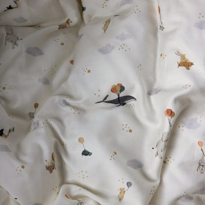 Sebra, Cotton Sateen Duvet Cover Set 135x100 cm, World of Sebra