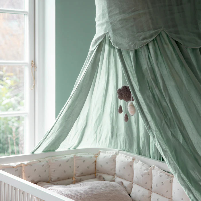 Zebra, Bed Canopy, Dusty Green