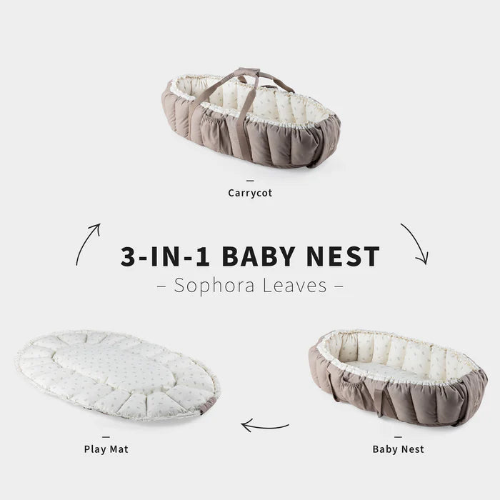 Sebra, Portable Sleep Pod, 3-in-1 Baby Nest, Jetty Beige
