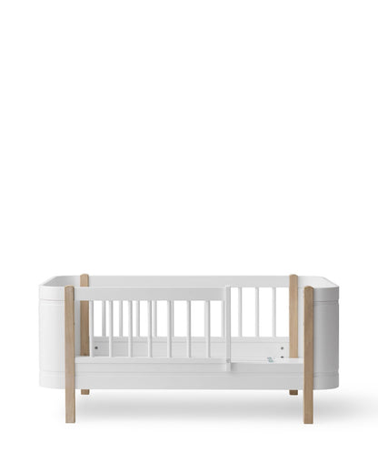 Oliver Furniture, Wood Mini+ Cot & Junior Bed 5in1, White/Oak