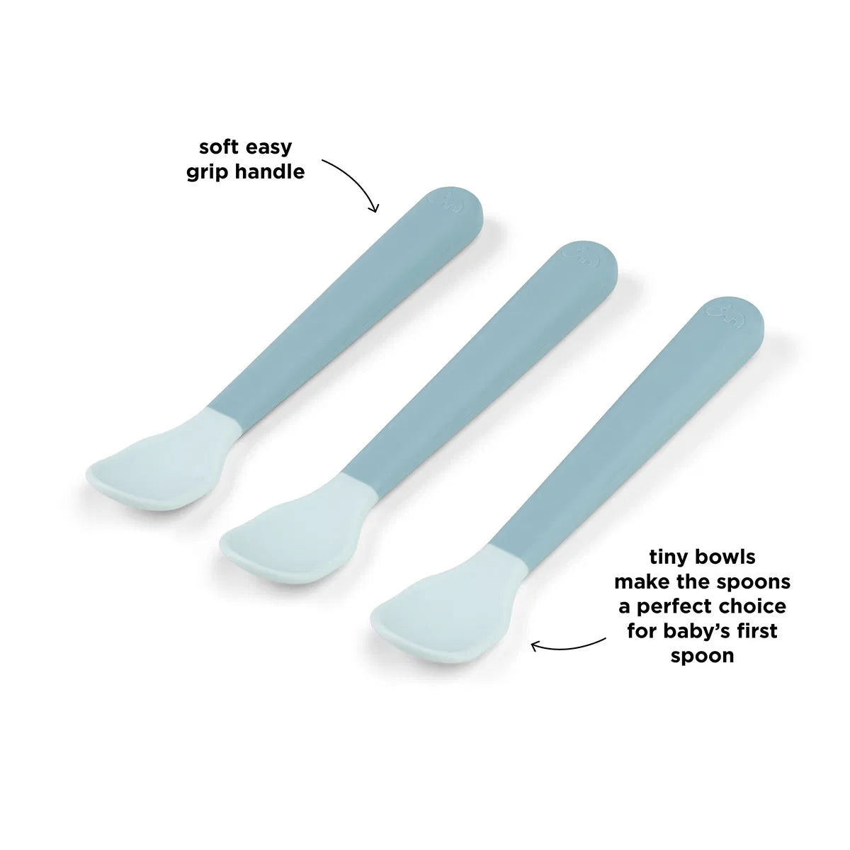 Foodie, Vauvan Lusikat, 3-pack, blue
