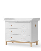 Oliver Furniture, Wood, Dresser with Changing Top, White/Oak