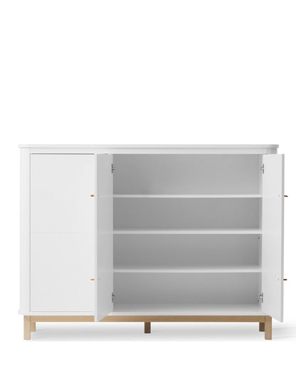 Oliver Furniture, Wood Senkki, White/Oak