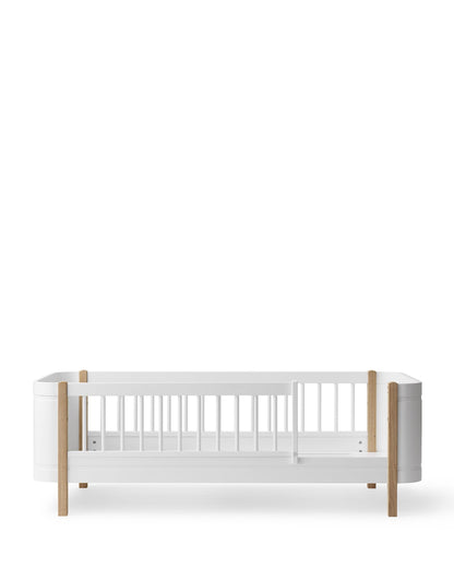 Oliver Furniture, Wood Mini+ Cot & Junior Bed 5in1, White/Oak