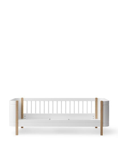 Oliver Furniture, Wood Mini+ Cot & Junior Bed 5in1, White/Oak