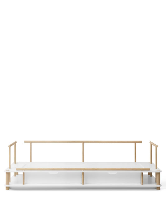 Oliver Furniture, Camp, Sofa bed 90x180 cm, White/Oak