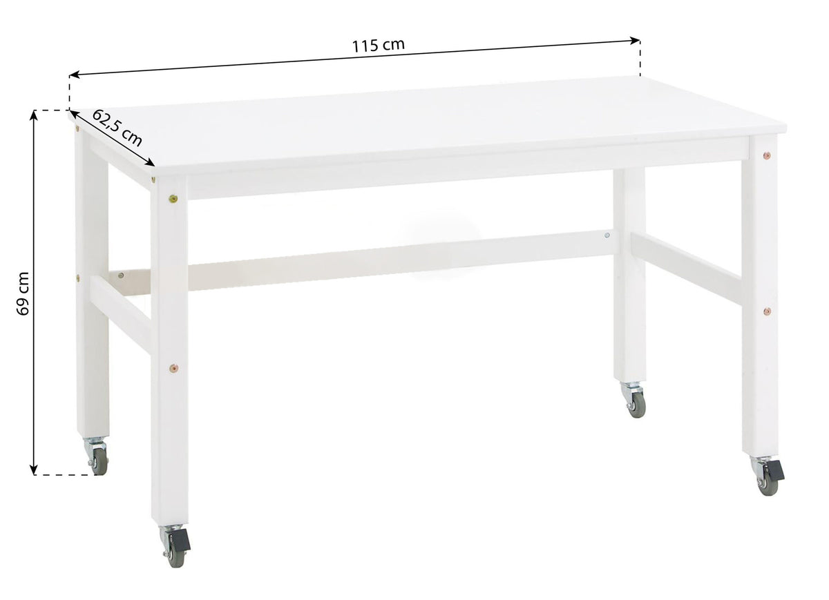 Hoppekids, ECO Dream, Loftsäng 90x200 cm (Cabriolet) och Skrivbord