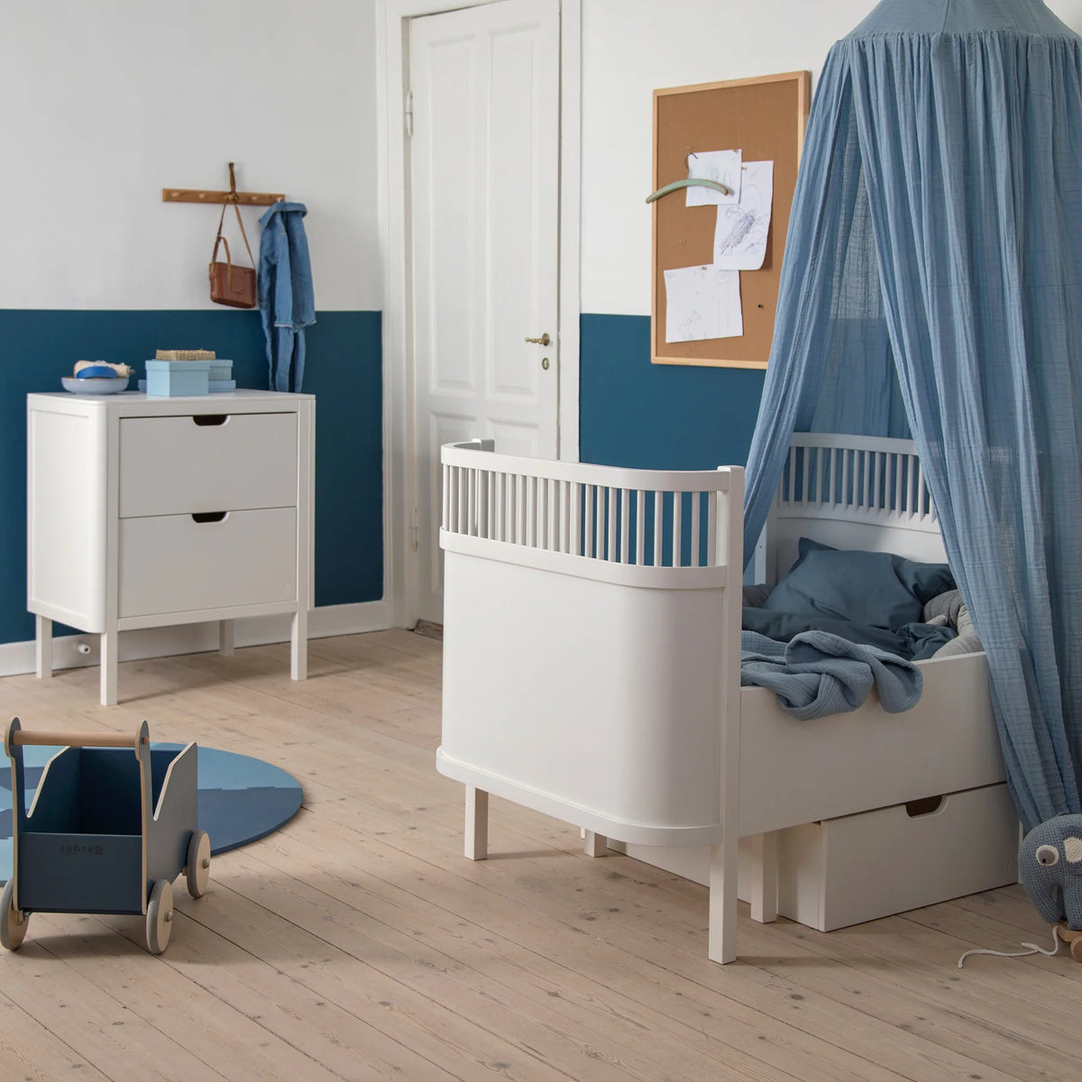 Sebra, Pinnasänky&Juniorisänky 2 in 1, Classic White
