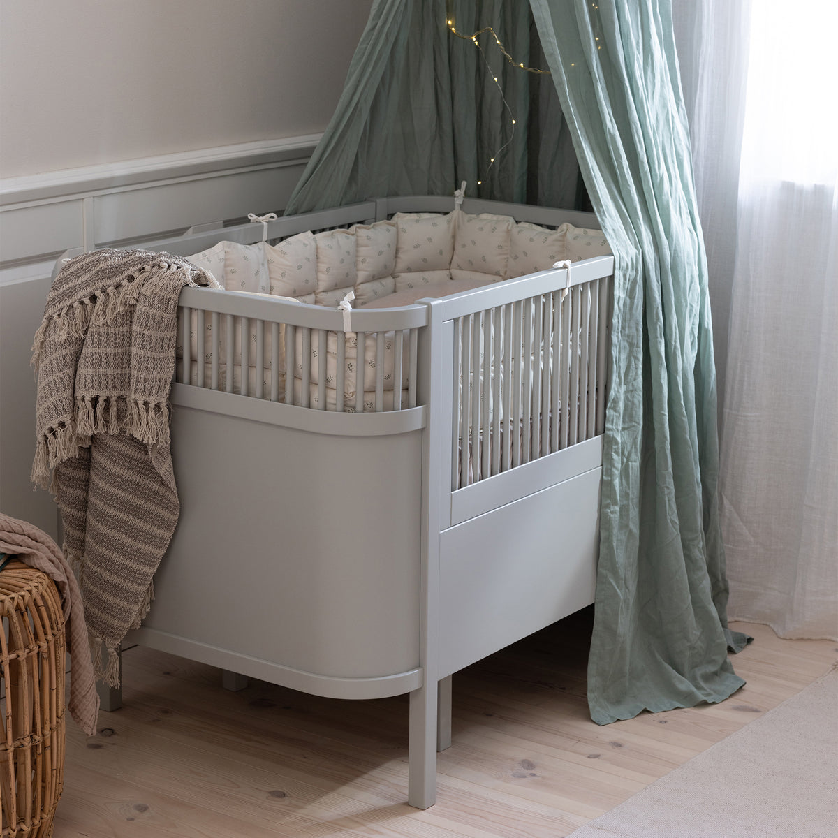 Sebra, Spjälsäng &amp; Juniorsäng 2in1, Classic Stone