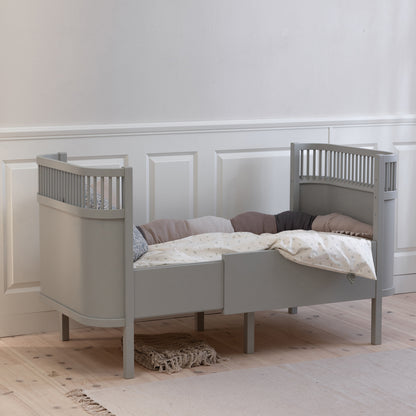 Sebra, Spjälsäng &amp; Juniorsäng 2in1, Classic Stone