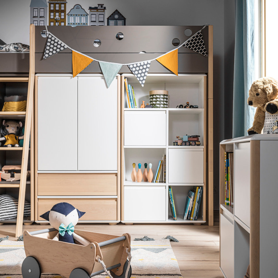 Inmondo, Funflex Korkea Kirjahylly, 3-MDF ovea, Eri värejä
