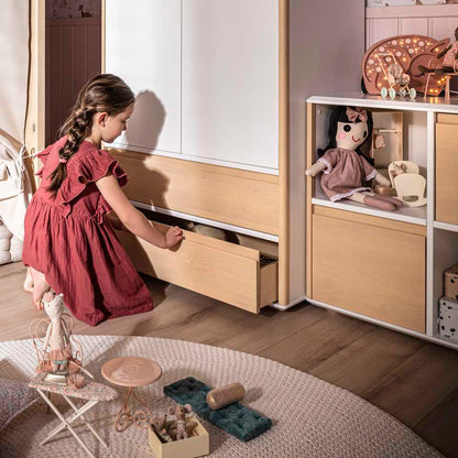 Inmondo, Funflex Low chest of drawers, Birch doors, Various colors