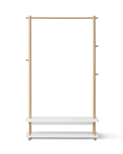 Oliver Furniture, Camp, Clothes Rail White/Oak