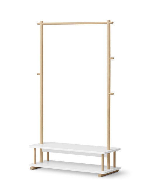 Oliver Furniture, Camp, Clothes Rail White/Oak