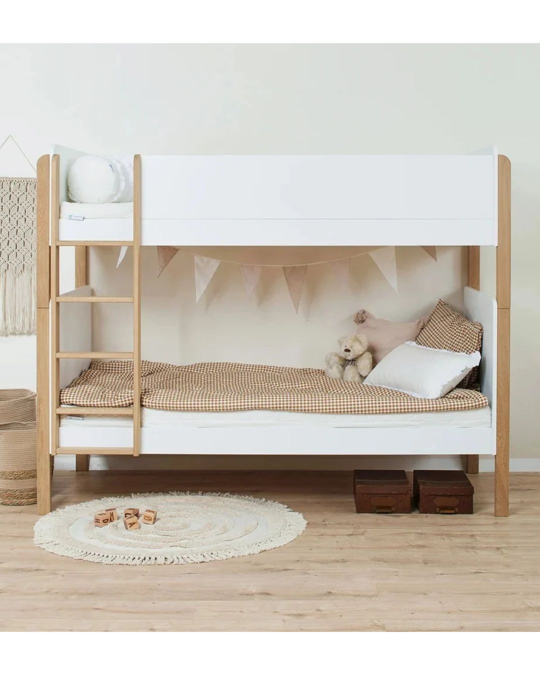 Hoppekids, ECO Luxury, Våningssäng 70x160 cm (konvertibel), Vit