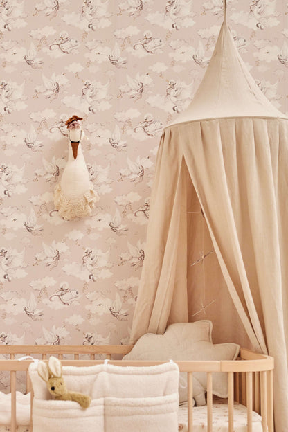 Matuu Bed Canopy, Natural Linen, Beige