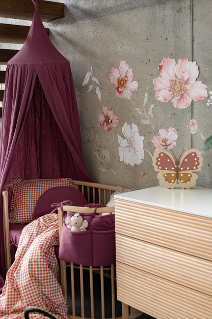 Matuu Bed Canopy, Plum Dream Muslin