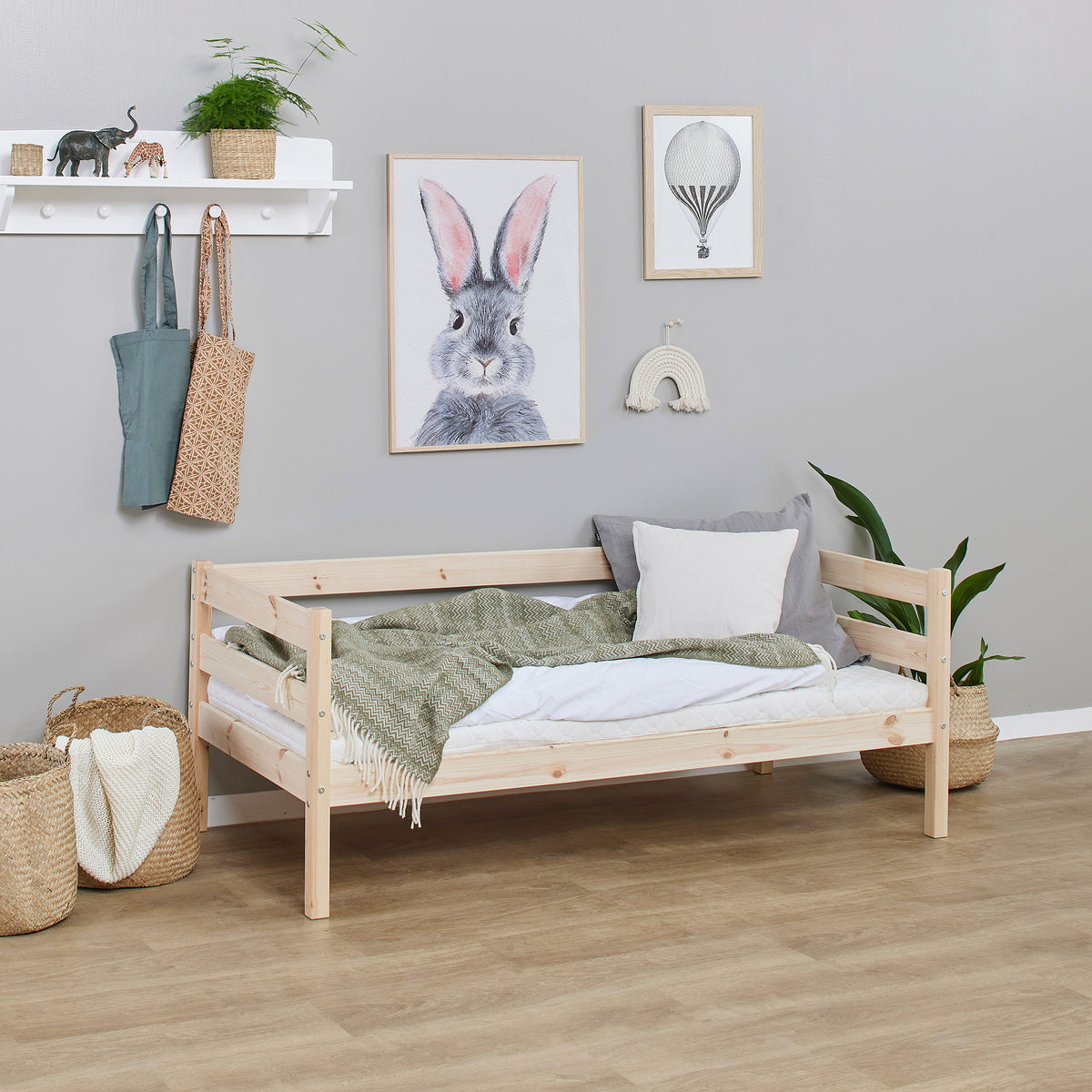 Hoppekids, ECO Comfort, Junior bed 70x160 cm, Wood