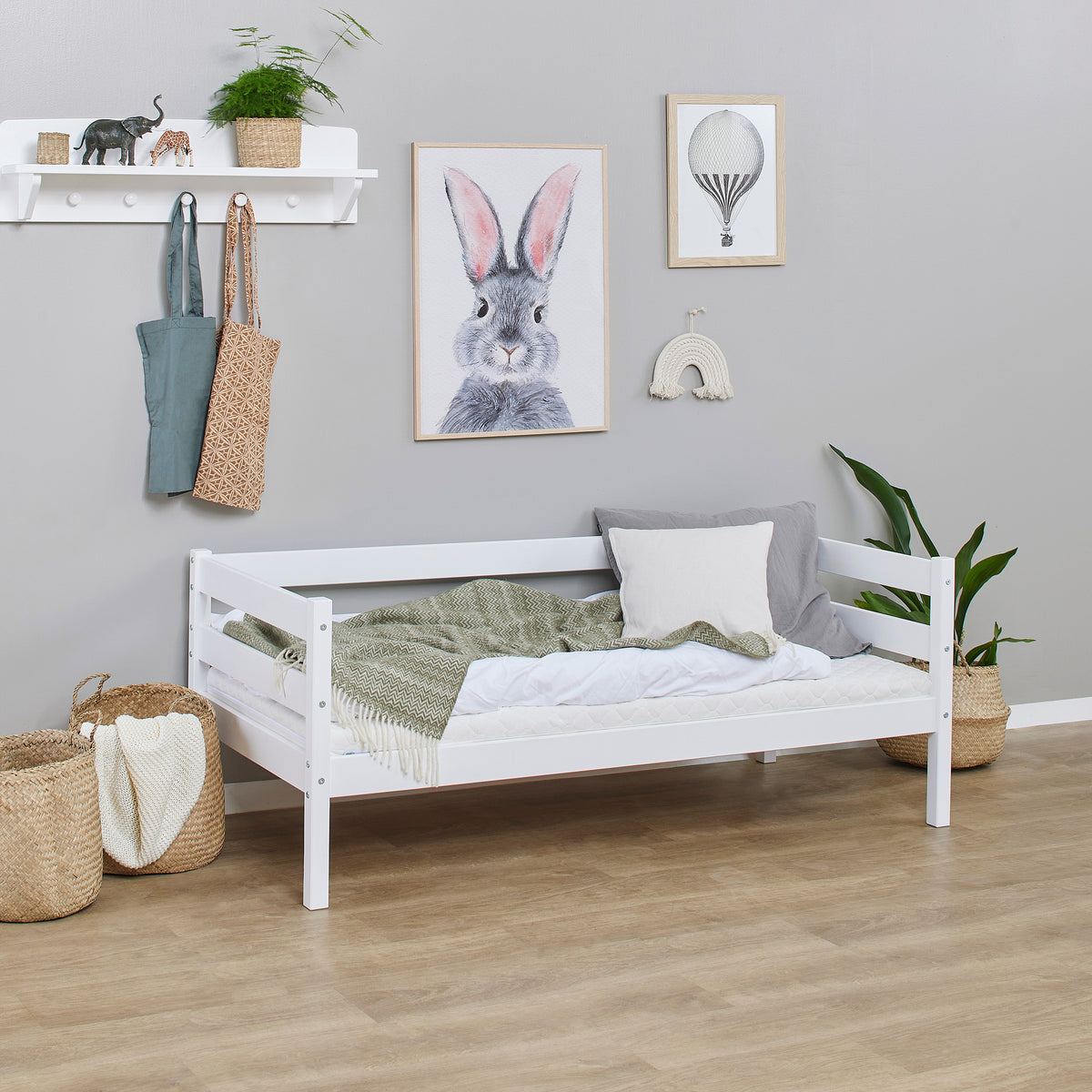 Hoppekids, ECO Comfort, Juniorsäng 70x160 cm, Vit