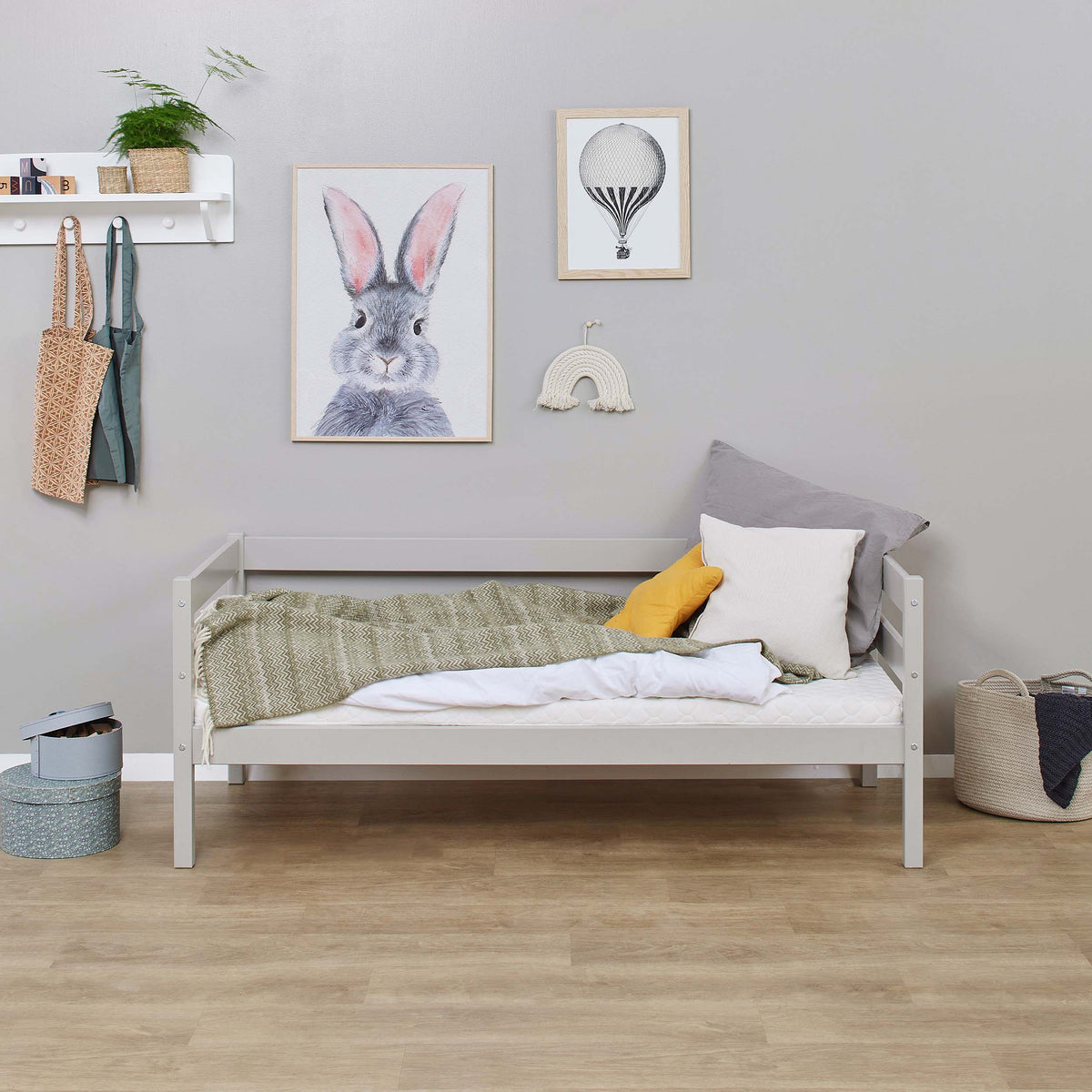 Hoppekids, ECO Comfort, Juniorisänky 70x160 cm, Dove Grey
