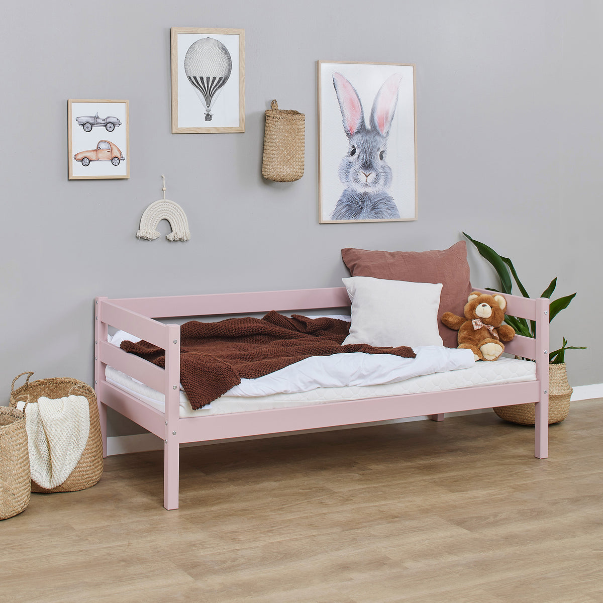 Hoppekids, ECO Comfort, Juniorisänky 70x160 cm, Pale Rose