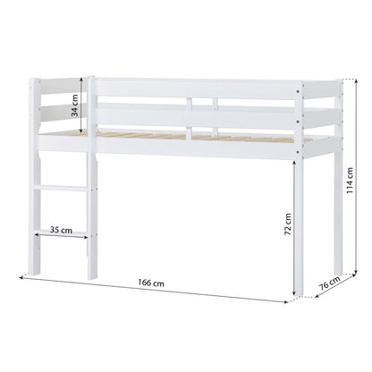 Hoppekids ECO Comfort, Parvisänky 70x160 cm, White