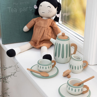 Zebra, Tea Set, Sage Green