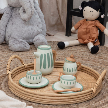 Zebra, Tea Set, Sage Green