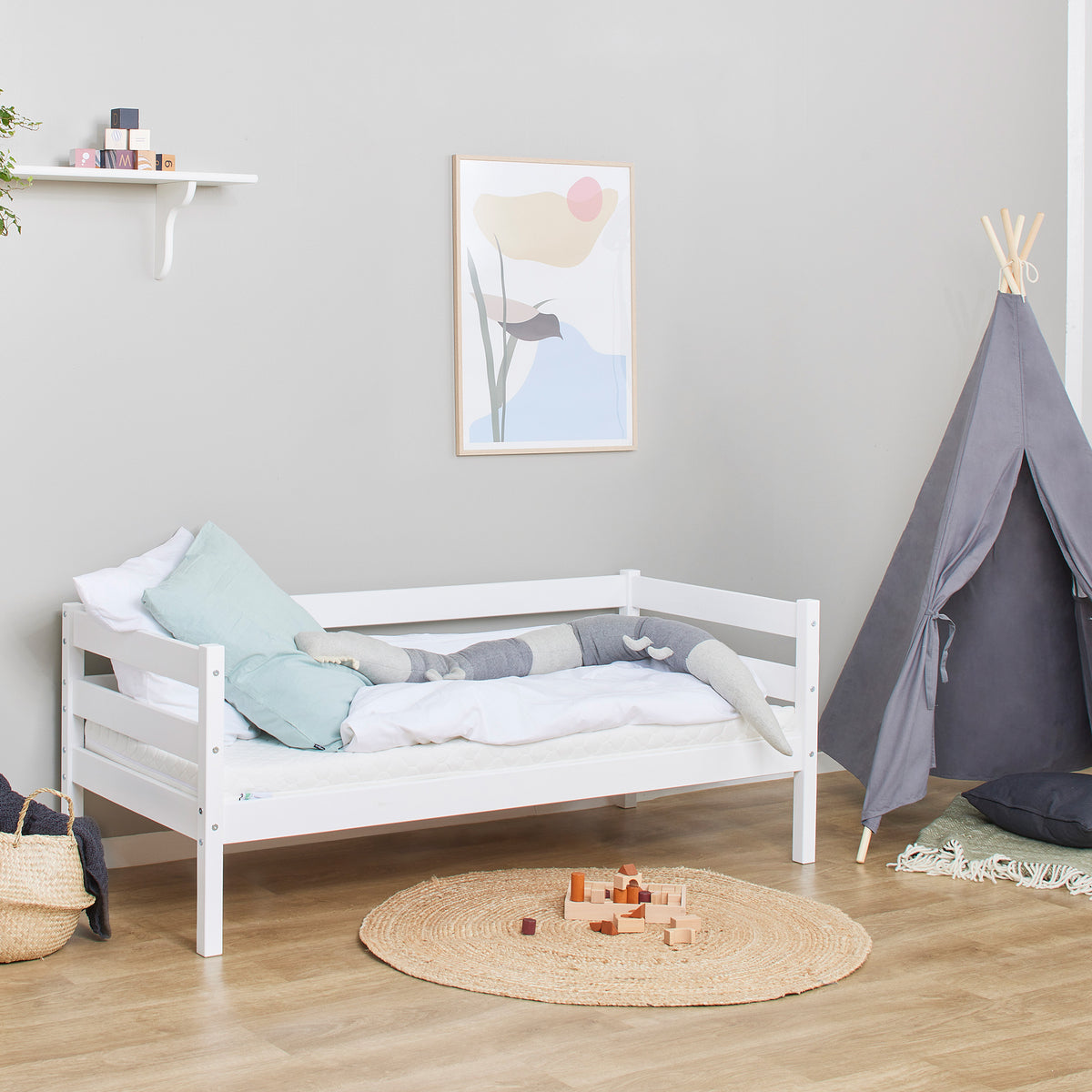 Hoppekids, ECO Comfort, Juniorsäng 70x160 cm, Vit
