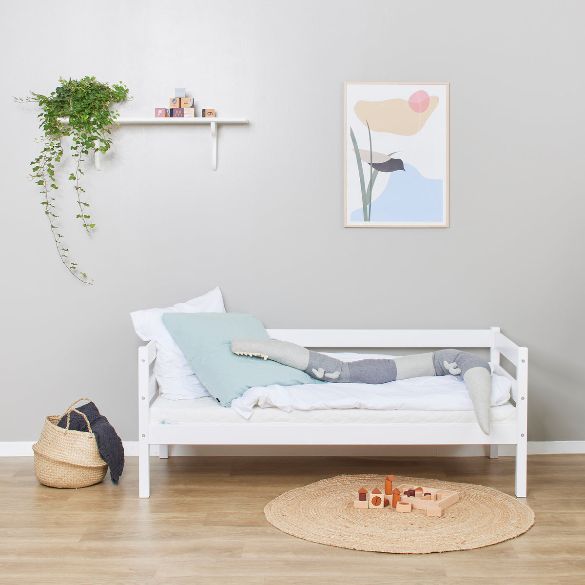 Hoppekids, ECO Comfort, Juniorsäng 70x160 cm, Vit