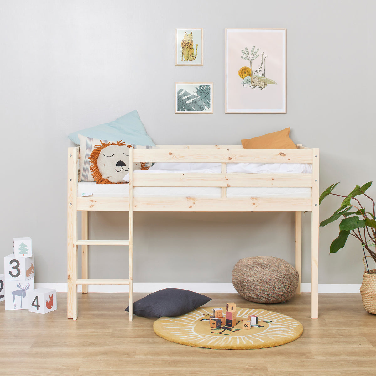 Hoppekids ECO Comfort, Parvisänky 70x160 cm, Wood