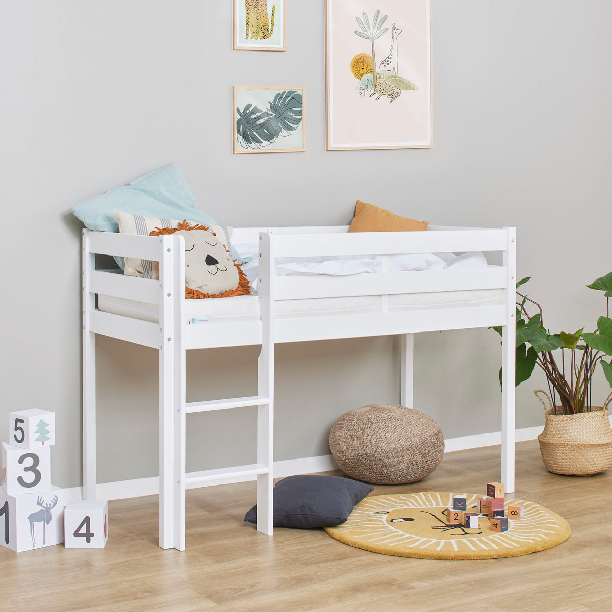 Hoppekids ECO Comfort, Parvisänky 70x160 cm, White