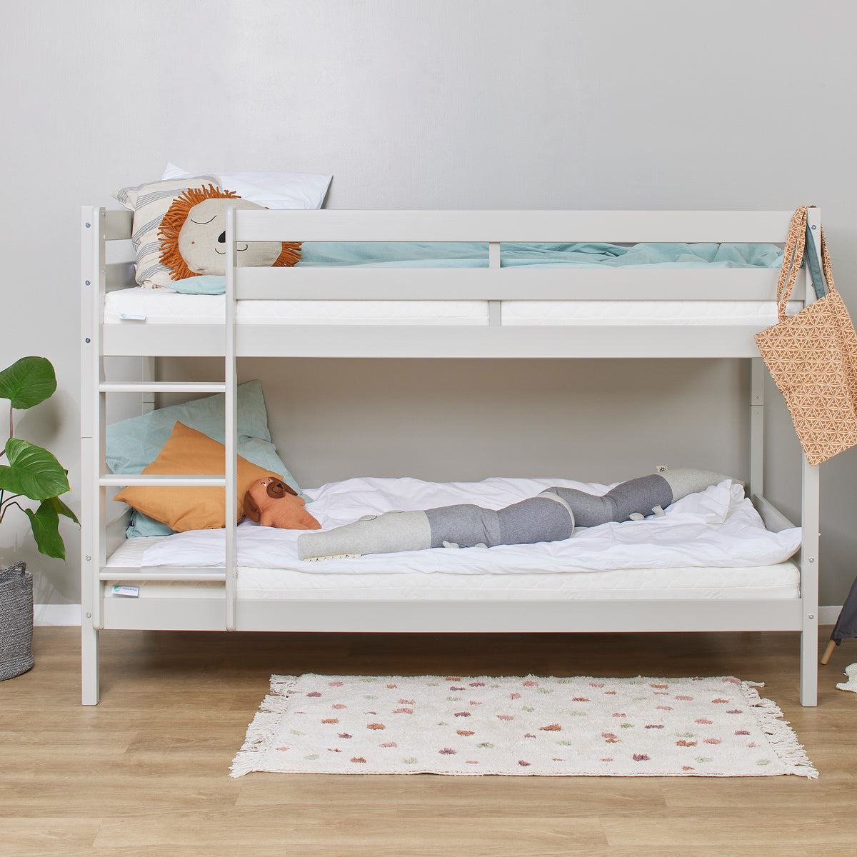 Hoppekids ECO Comfort, Våningssäng 90x200 cm, Dove Grey