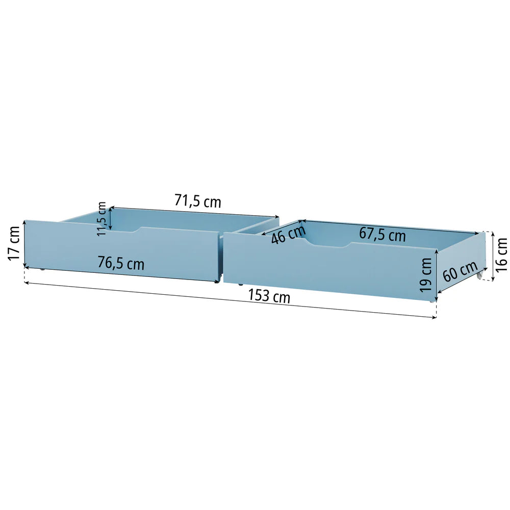Hoppekids, ECO Comfort, Juniorsäng 70x160 cm, Dream Blue